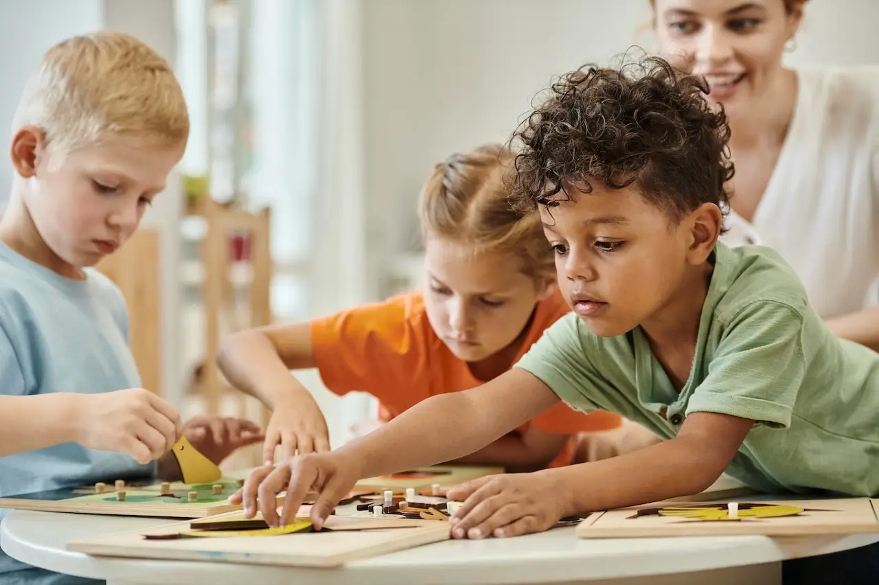 Children playing with toys